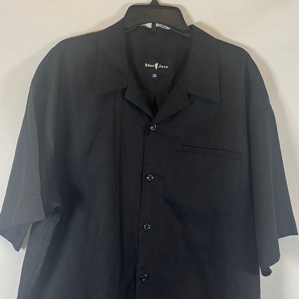 Blue Jazz 100% Linen Men's Short Sleeve Camp Shirt Size 2XL - Picture 2 of 5
